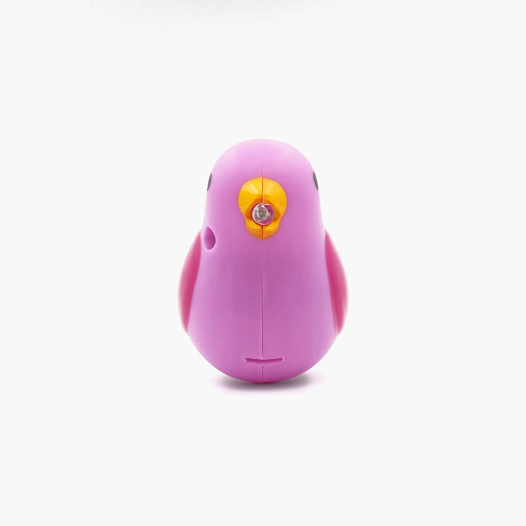 Pink cat shaped pen light with a purple LED facing forward