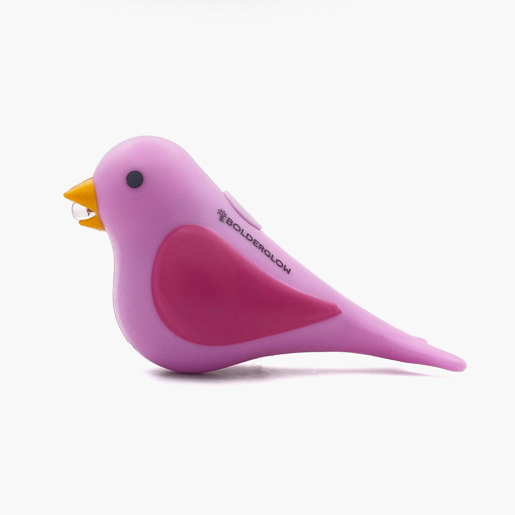 Pink cat shaped pen light with a purple LED facing left